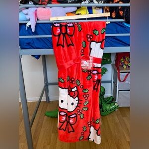 Christmas Hello Kitty throw blanket